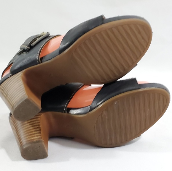 Clark's Artlsan Womens size 8 Leather Black Sandal - Picture 6 of 8